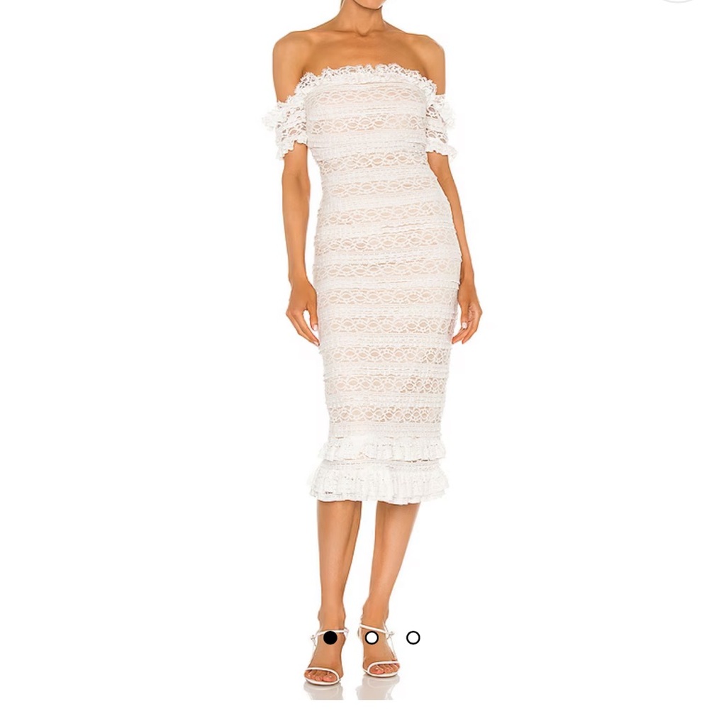 Likely Off the Shoulder Milaro Dress in Ivory Size 4